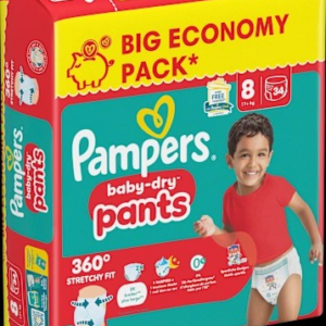Baby Pants Baby Dry Gr. 8 Extra Large (17+ kg) Big Pack, 34 St