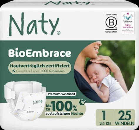 Windeln BioEmbrace Gr. 1 (2-5 kg), 25 St
