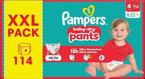 Baby Pants Gr. 4 (9-15 kg) XXL Pack, 114 St