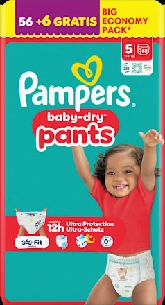 Baby Pants baby-dry Gr. 5 (11-17 kg) Big Economy Pack, 62 St