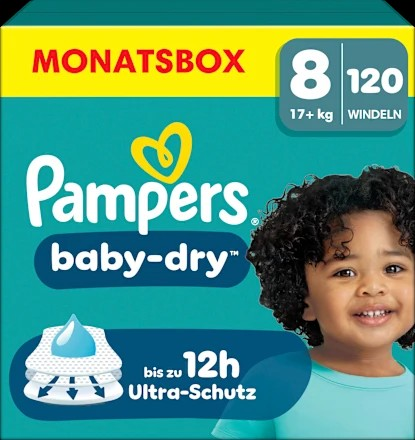 Windeln Gr. 8 Extra Large (17+ kg) Monatsbox, 120 St