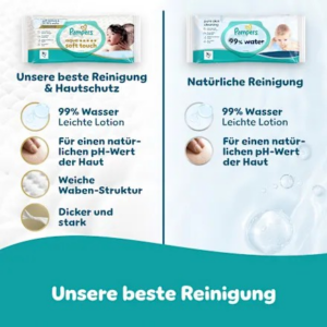 Feuchttücher 99 % water (4×60 St), 240 St