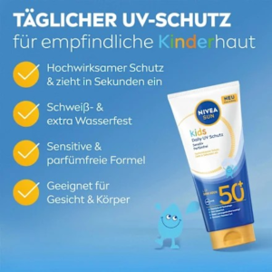 Sonnenmilch Kids sensitiv, daily uv Schutz, LSF 50+, 100 ml